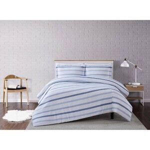 Truly Soft - Truly Duvet Set Stripes Horizontal Stripe Casual D Blue/White